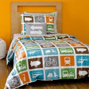 NEW DwellStudio Transportation Twin Duvet Bedding